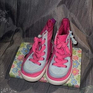 Kids Pink High-Top Sneakers - Casual Lace-Up Shoe